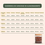 Frasco Rectangular con Tapa de Bambú - 800 ml