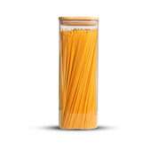 Frasco Rectangular con Tapa de Bambú - 2250 ml