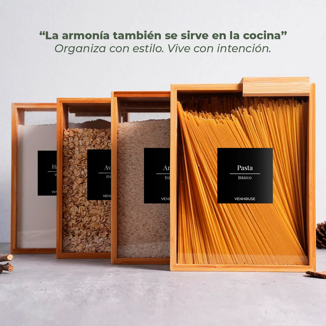 Set 4 Contenedores Herméticos de Vidrio – 2.2L