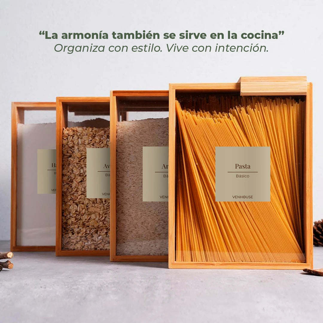 Set 4 Contenedores Herméticos de Vidrio – 2.2L
