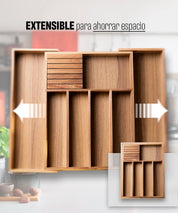 Organizador de Cubiertos de Acacia Expandible | Venhoouse