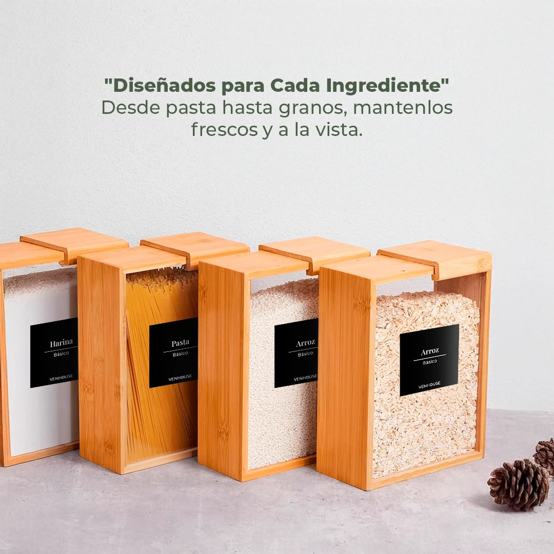 Set 4 Contenedores Herméticos de Vidrio – 2.2L