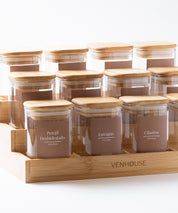 Especiero de Cocina Venhoouse - Set de 12 Tarros Herméticos con Rack de Bambú