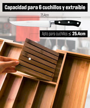 Organizador de Cubiertos de Acacia Expandible | Venhoouse