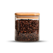 Frasco Rectangular con Tapa de Bambú - 700 ml
