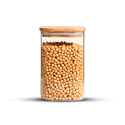 Frasco Rectangular con Tapa de Bambú - 1000 ml