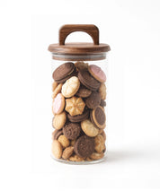 Frasco Redondo con Asa de Acacia - 1500 ml