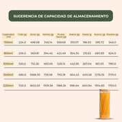 Frasco Rectangular con Tapa de Bambú - 2250 ml