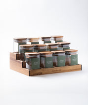 Especiero de Cocina Venhoouse - Set de 12 Tarros Herméticos con Rack de Acacia