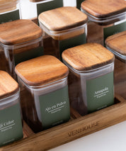 Especiero de Cocina Venhoouse - Set de 12 Tarros Herméticos con Rack de Acacia
