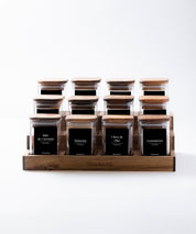 Especiero de Cocina Venhoouse - Set de 12 Tarros Herméticos con Rack de Acacia