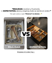 Organizador de Cubiertos para cajón de Bambú Expandible | Venhoouse