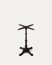 Mesa cuadrada pedestal hierro negro base cuatro patas vista planta Travis Venhoouse Chile
