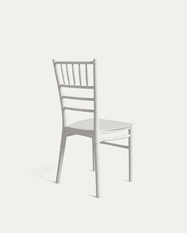 Silla Chiavari Blanca polipropileno eventos restaurante apilable Venhoouse Chile