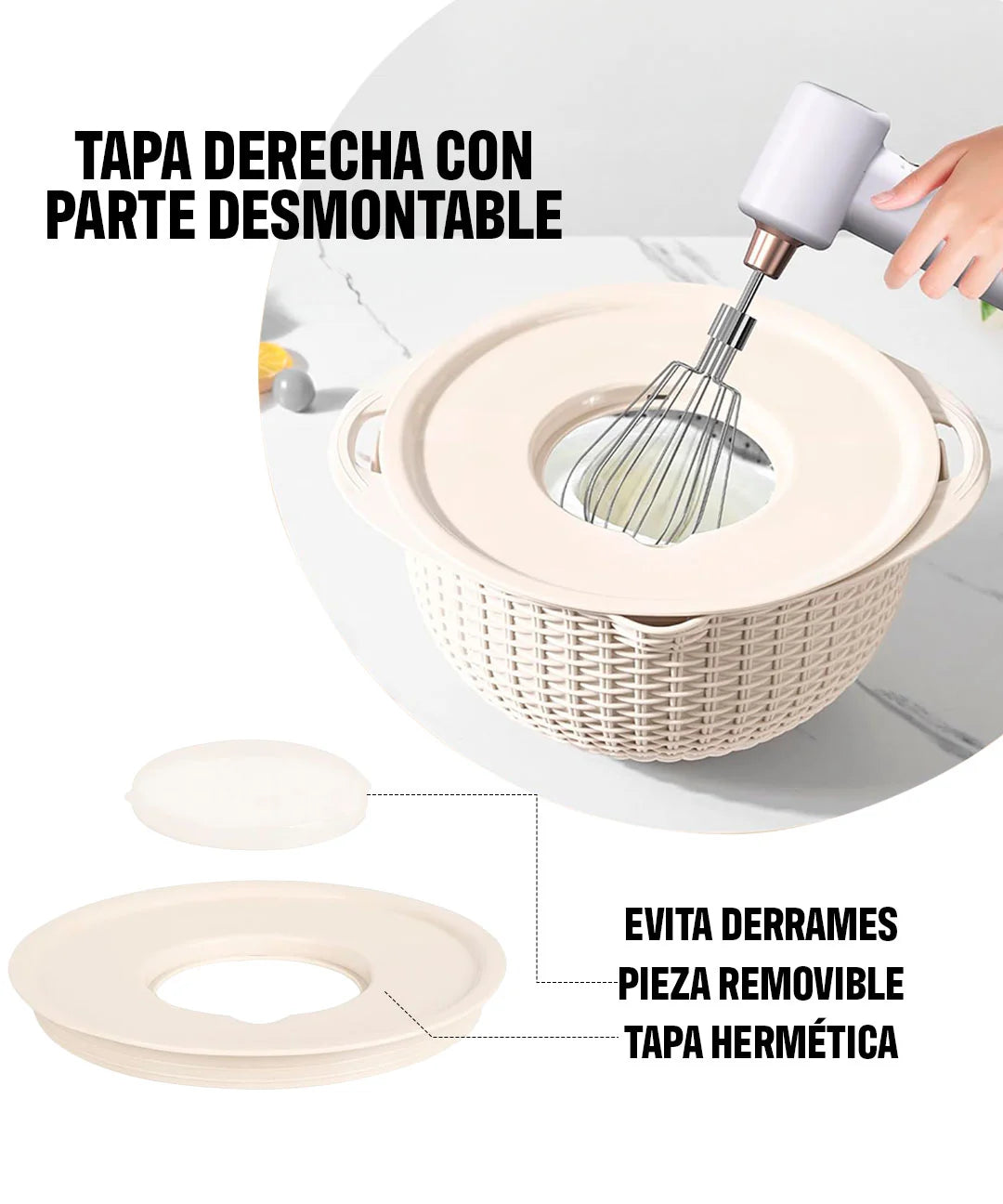 Set colador 4 en 1 para cocina y ensaladas