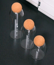 Contenedores herméticos con tapa de corcho - Set de 3