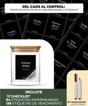 Set 15 Especieros De Vidrio Rack Extensible De Bambú