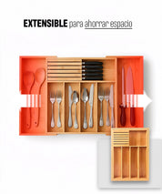 Organizador de Cubiertos para cajón de Bambú Expandible | Venhoouse