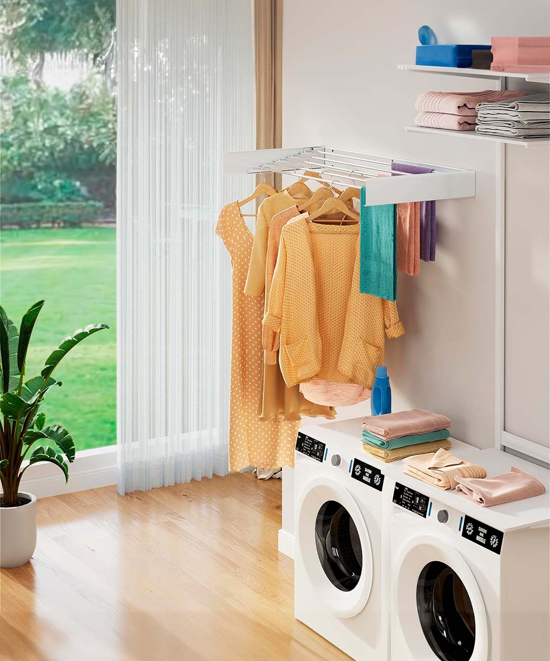 Tendedero De Ropa Plegable Para Pared- Ahorra Espacio VENHOOUSE