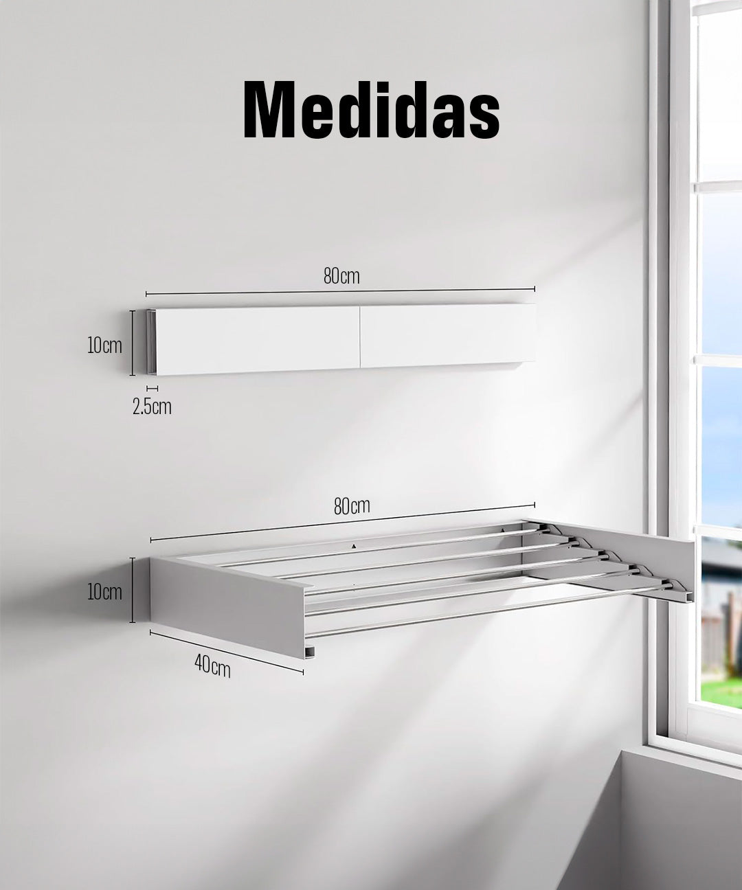 tendedero de pared plegable