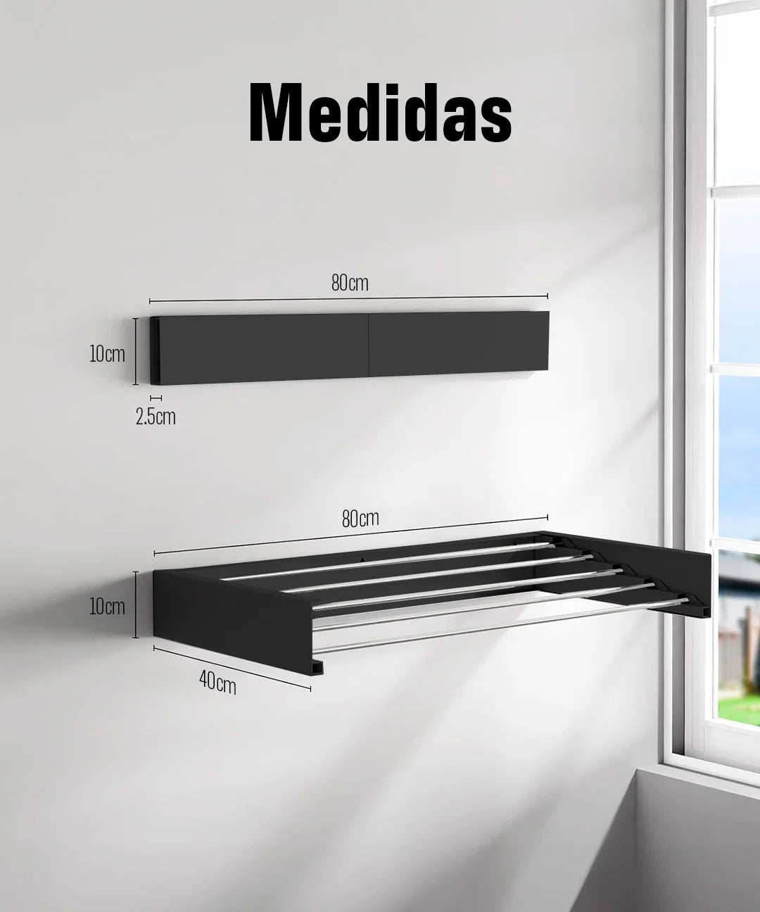 tendedero de pared plegable