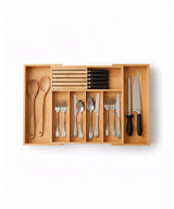 Organizador de Cubiertos para cajón de Bambú Expandible | Venhoouse