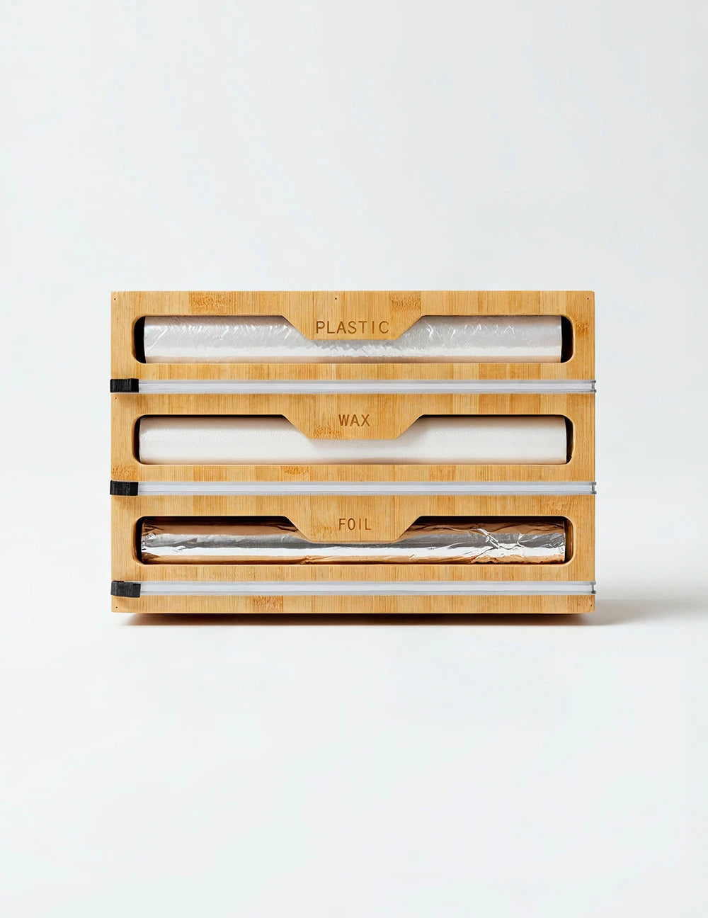 Organizador de Envolturas 3 en 1 de Bambú para Cocina