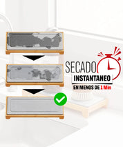 Piedra Secado Rápido  Con Base De Bambú