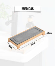 Piedra Secado Rápido  Con Base De Bambú