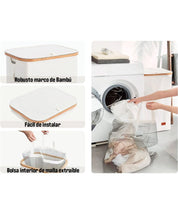 Cesta de ropa plegable para lavandería y baño