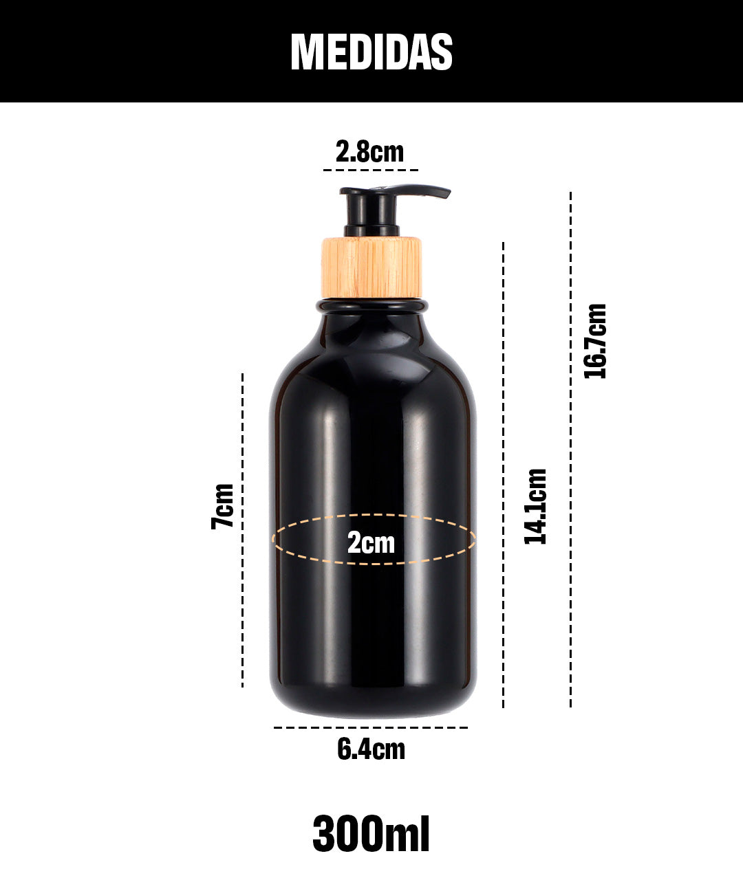 1 Dispensador de baño de 300ml
