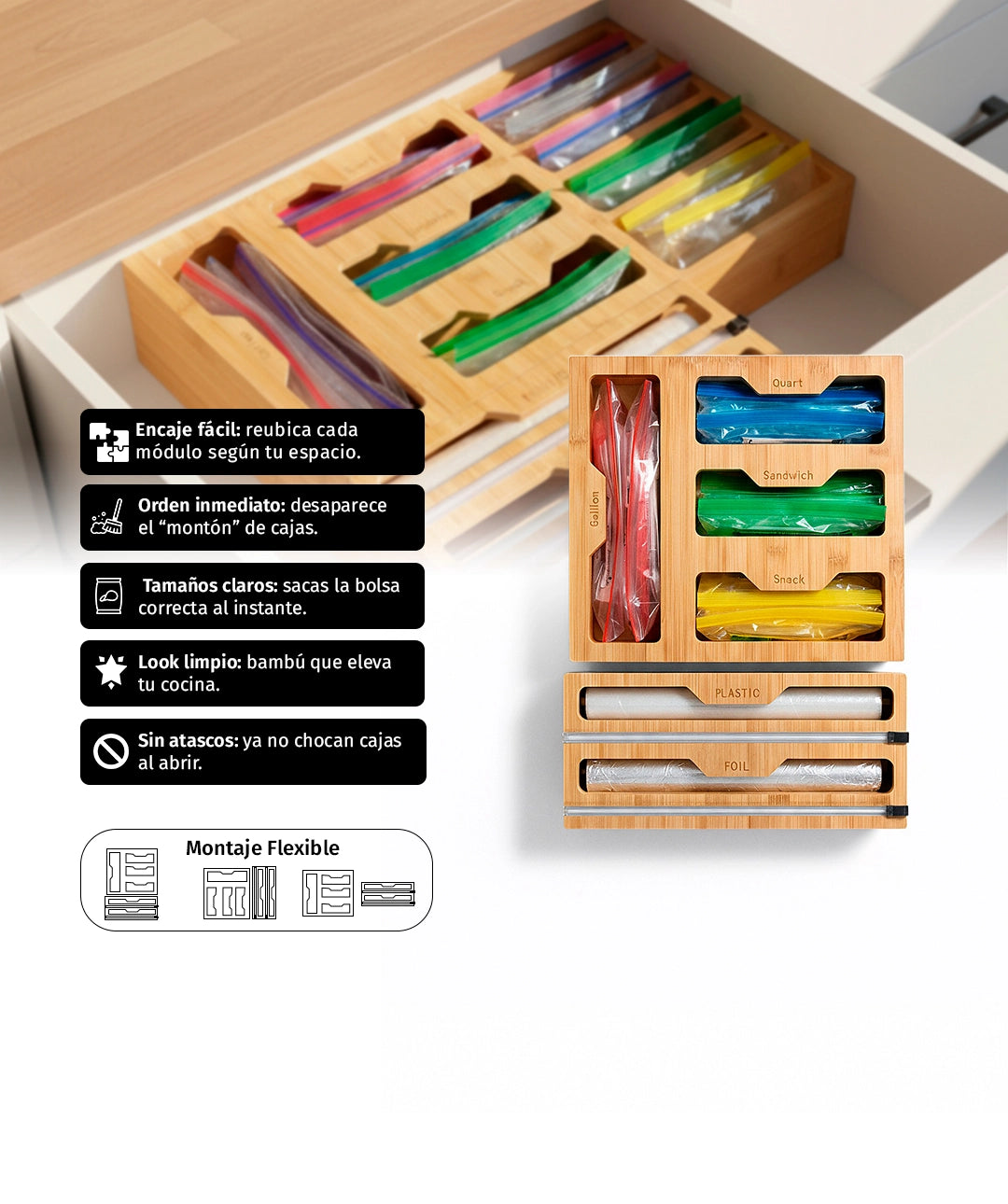Organizador de Bolsas 6 en 1
