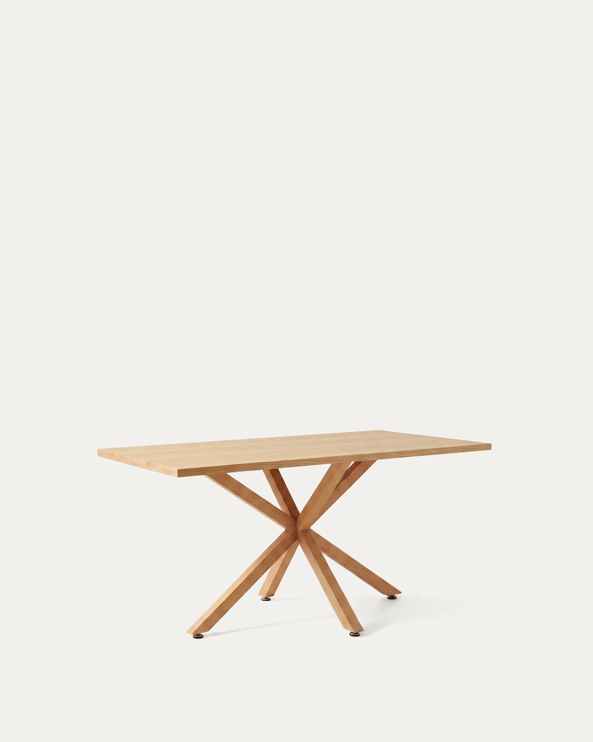 Mesa Argo rectangular vista diagonal diseño nórdico patas acero entrecruzadas Venhoouse Chile