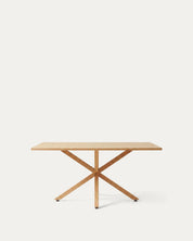 Mesa Argo rectangular comedor chapa madera natural patas acero efecto madera Venhoouse Chile