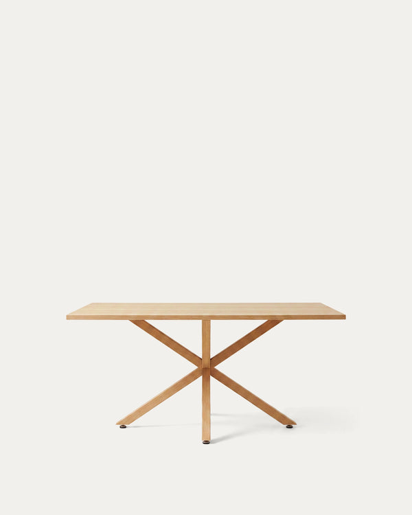 Mesa Argo rectangular comedor chapa madera natural patas acero efecto madera Venhoouse Chile