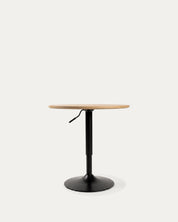 Mesa bar Noral regulable vista lateral base metal estructura Venhoouse Chile