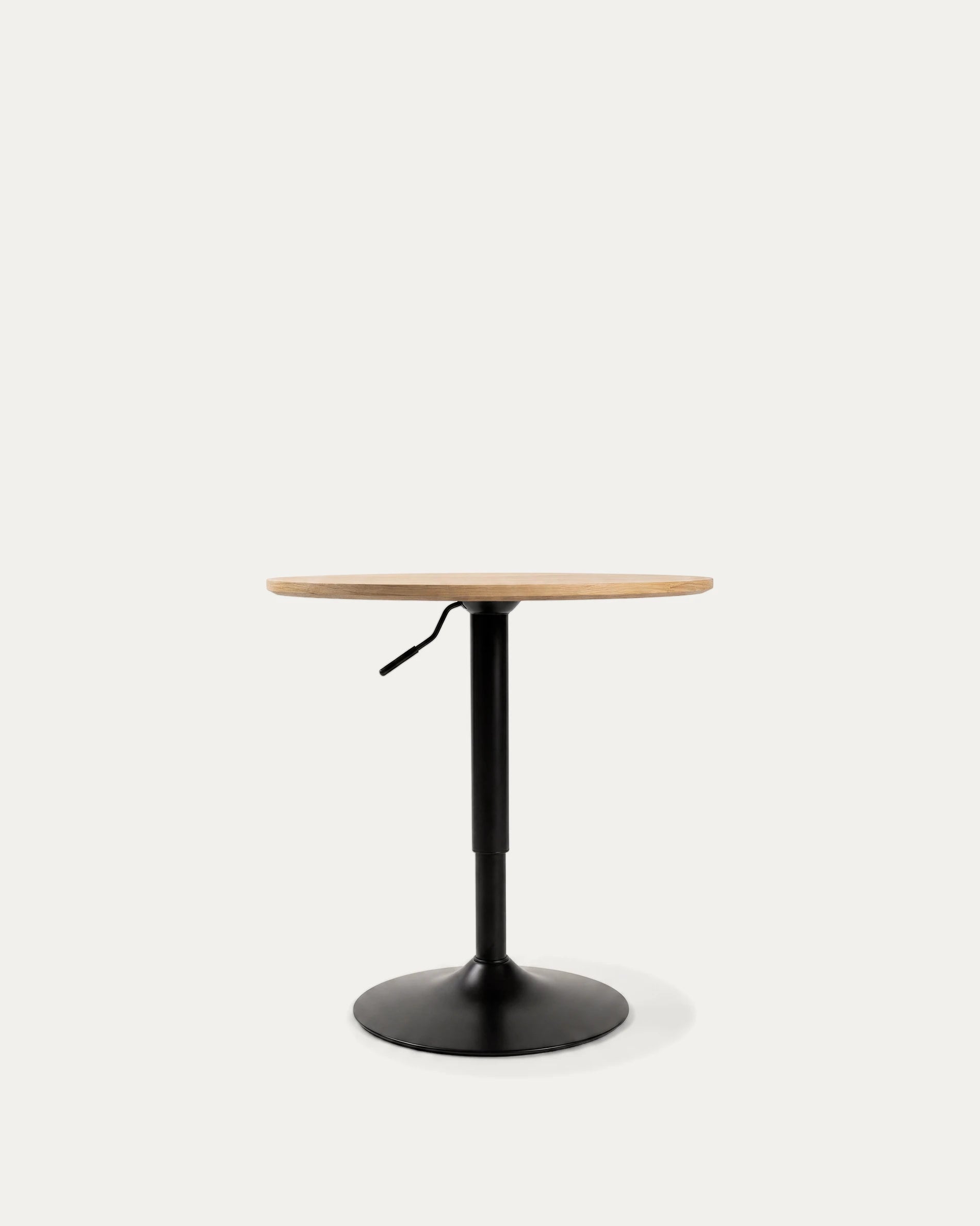 Mesa bar Noral regulable vista lateral base metal estructura Venhoouse Chile