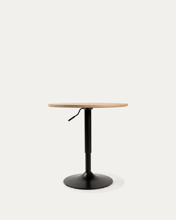 Mesa bar Noral regulable vista lateral base metal estructura Venhoouse Chile