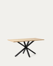 Mesa Argo rectangular comedor madera patas negras entrecruzadas diagonal Venhoouse Chile