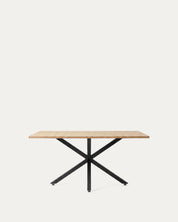 Mesa Argo rectangular comedor madera patas negras perfil estructura acero Venhoouse Chile