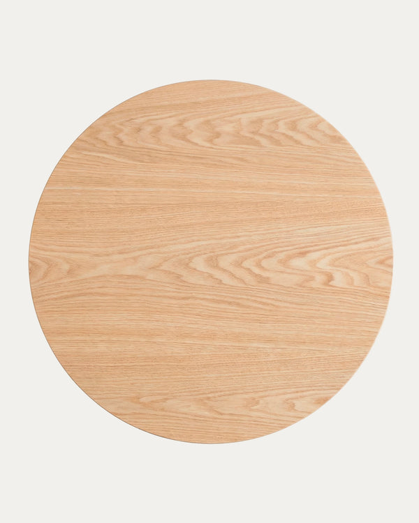 Mesa Nordika redonda 80cm natural base metal comedor moderno Venhoouse Chile