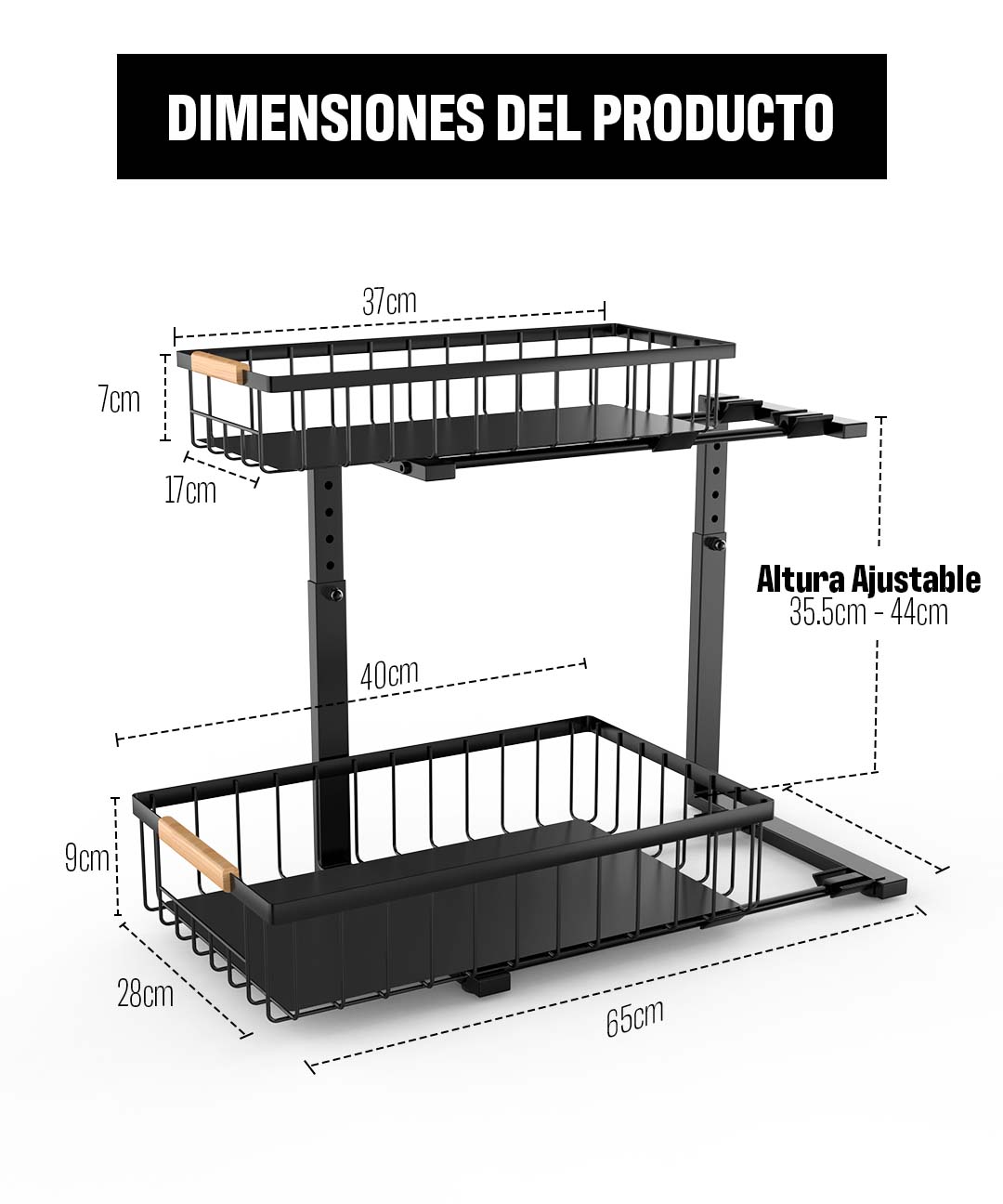 Organizador bajo Lavaplatos
