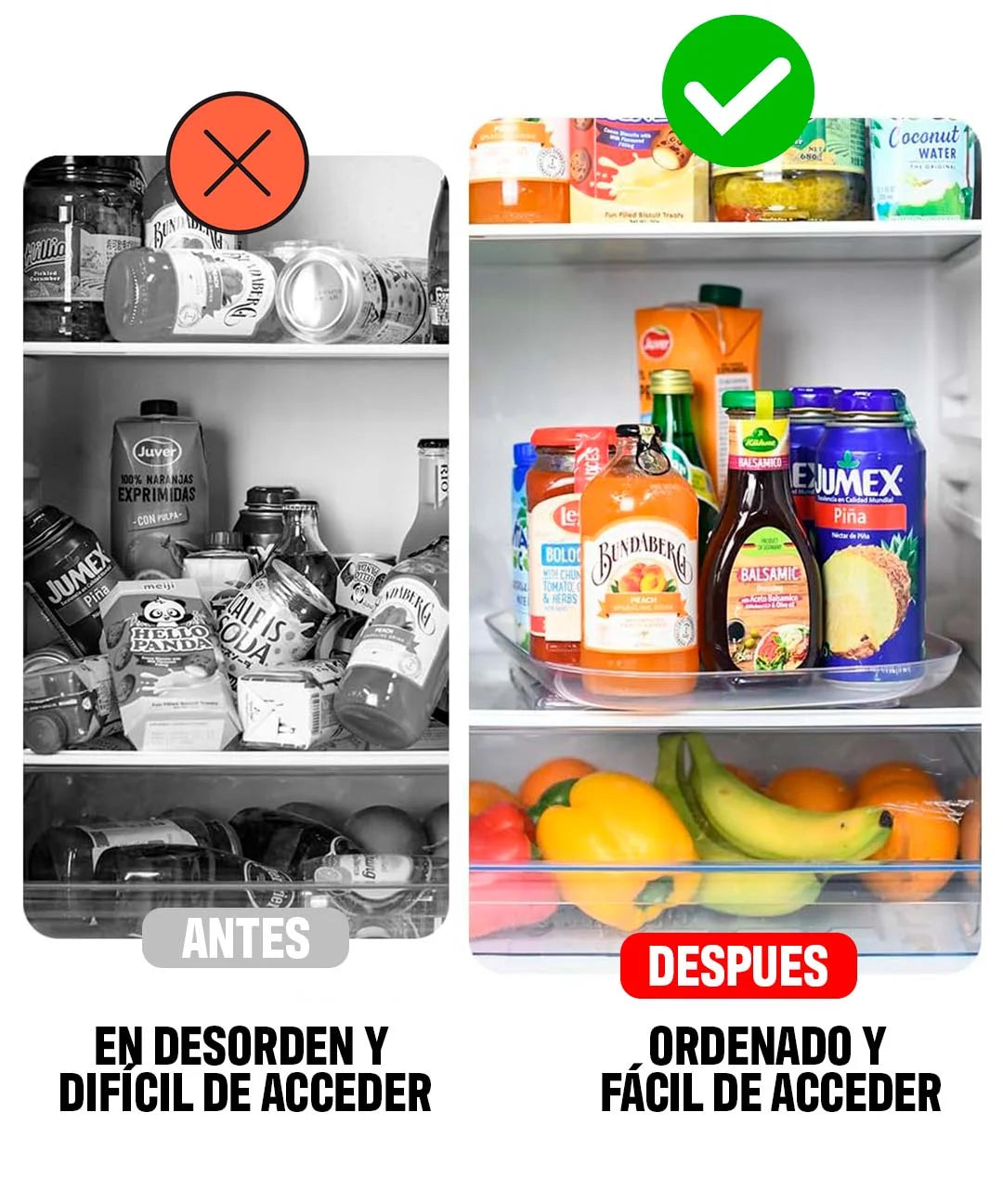Organizador Giratorio Para Refrigerador