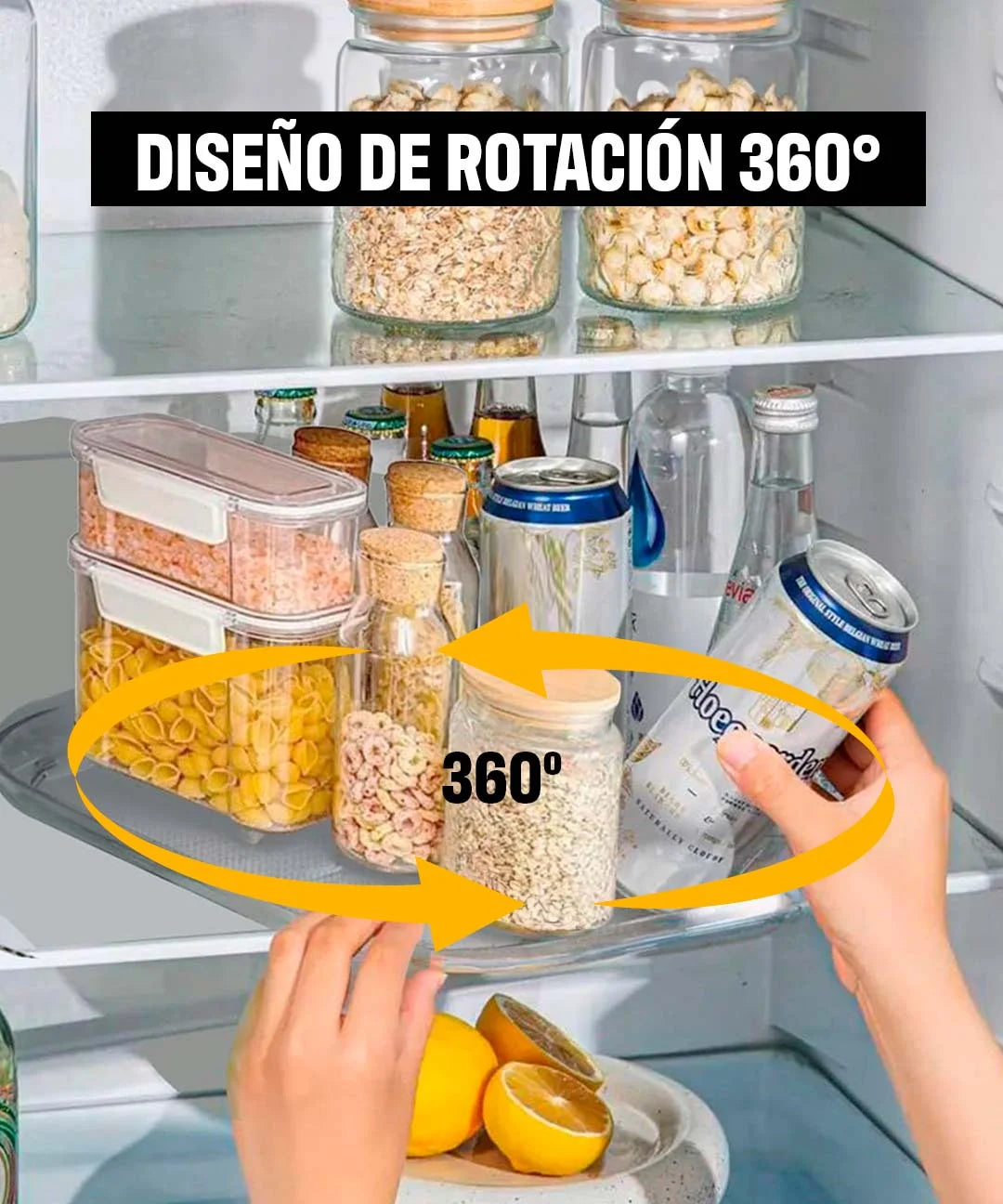 Organizador Giratorio Para Refrigerador