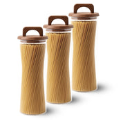 Frasco Redondo con Asa de Acacia - 2200 ml