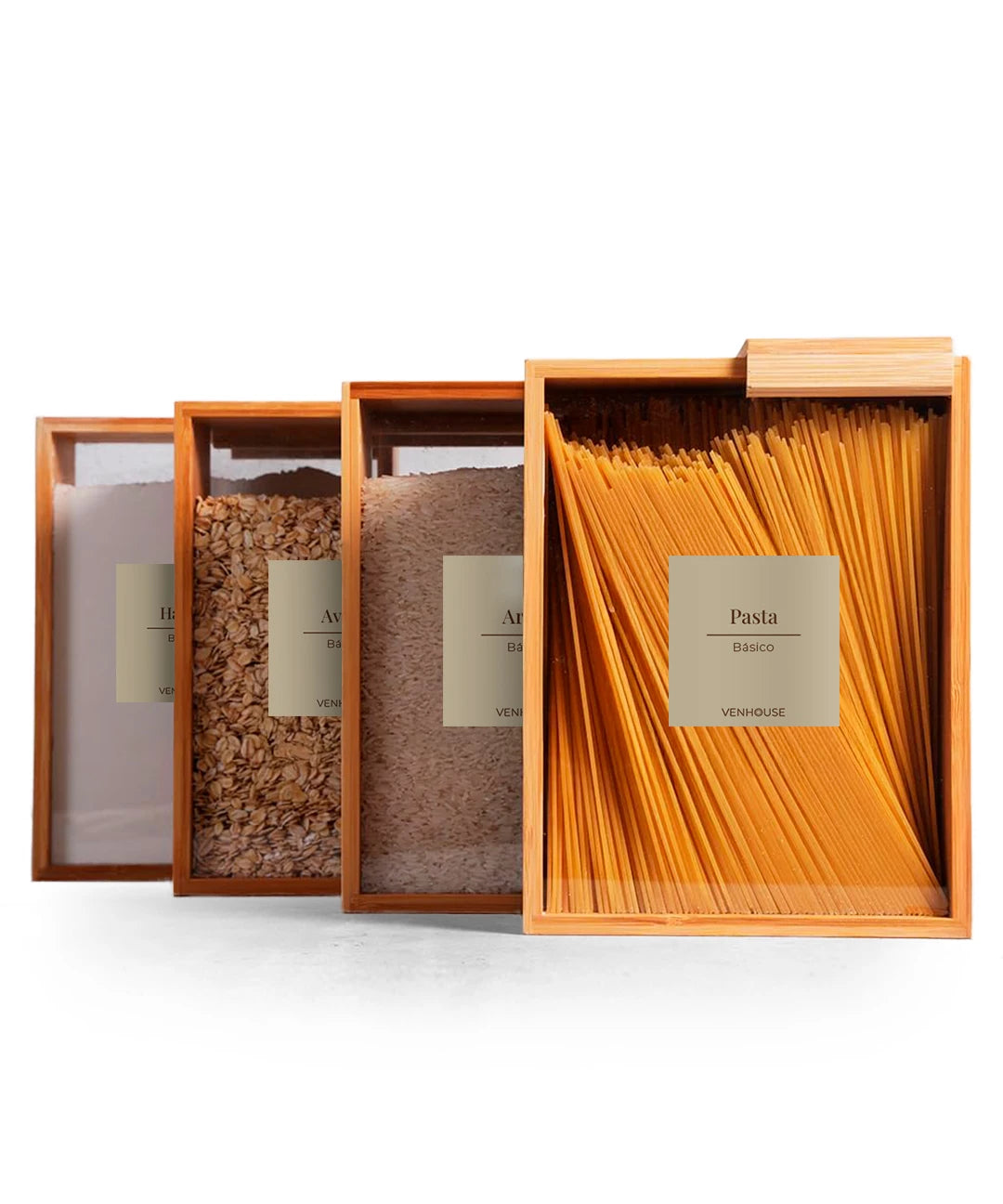 Set 4 Contenedores Herméticos de Vidrio – 2.2L