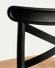 Respaldo en X taburete Crossback negro – soporte lumbar diseño