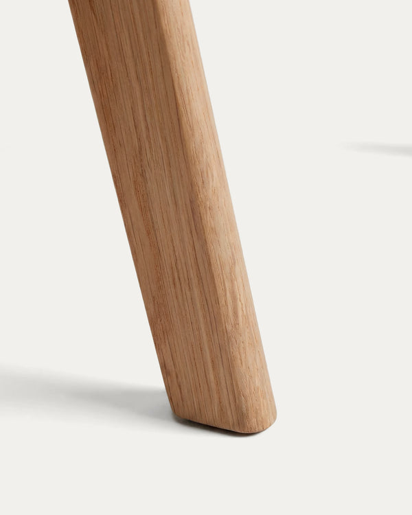 Taburete Alto Tulip Eames Acolchado — Patas de Madera de Haya