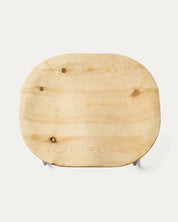 Detalle asiento madera de pino piso bar Nara 66 cm Venhoouse Chile