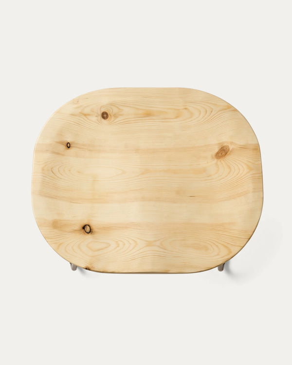 Detalle asiento madera de pino piso bar Nara 66 cm Venhoouse Chile